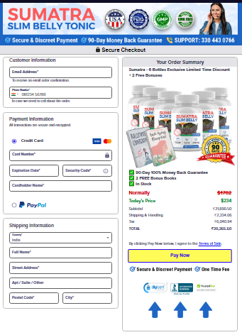 Sumatra Slim Belly Tonic Secured Checkout Form